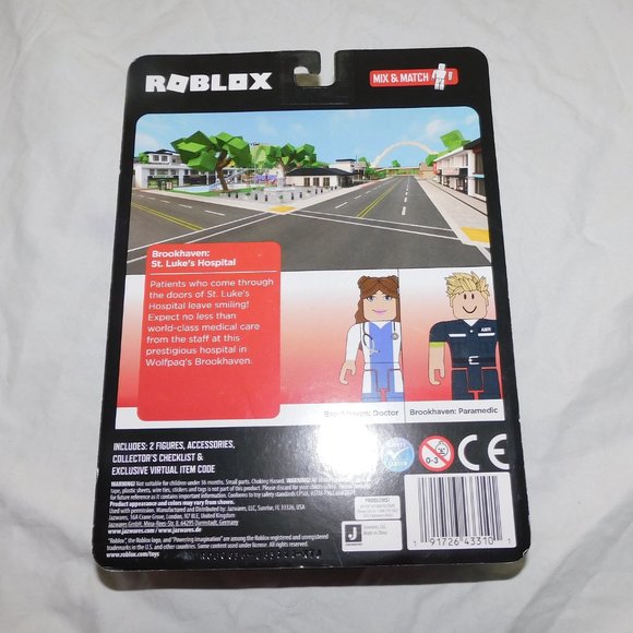 Roblox Brookhaven St Luke Hospital 2 Figures EMT Doctor Exclusive Code NEW - Picture 3 of 3